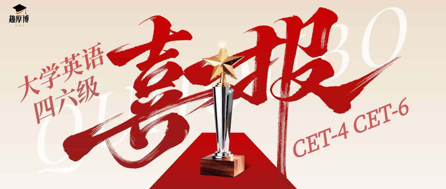 趣厚博｜四六级喜报来啦！为你们感到骄傲！
